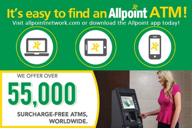 It's easy to find an Allpoint ATM